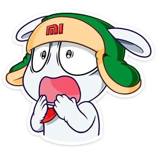 Sticker from the "Кролик Mi Rabbit" sticker pack