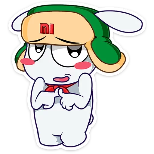 Sticker from the "Кролик Mi Rabbit" sticker pack