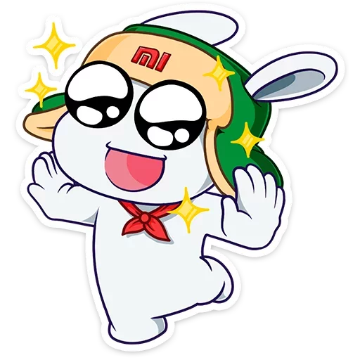 Sticker from the "Кролик Mi Rabbit" sticker pack