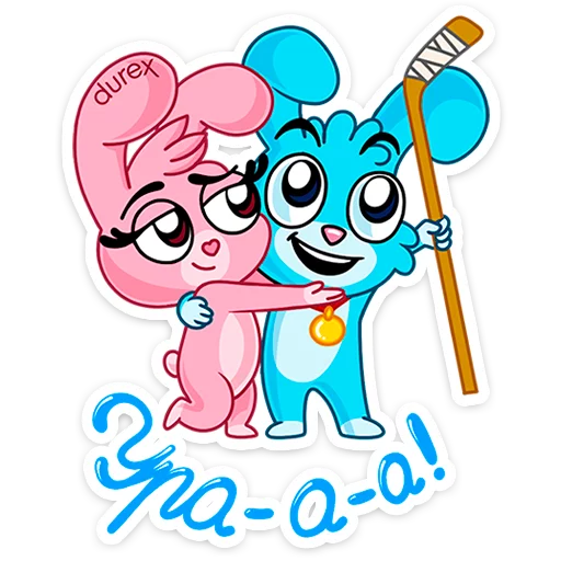 Sticker from the "Кролики Durex" sticker pack