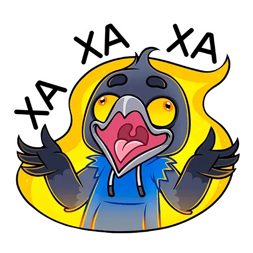 Sticker from the "Ворон Кру" sticker pack