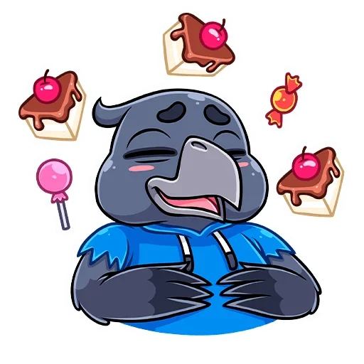 Sticker from the "Ворон Кру" sticker pack