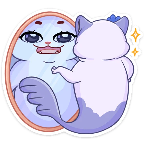 Sticker from the "Миу-Мяу и Кусалочка" sticker pack