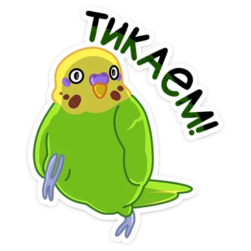 Sticker from the "Попуги" sticker pack