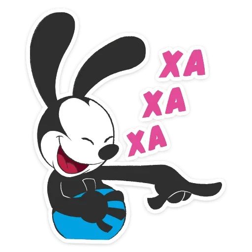 Sticker from the "Кролик Освальд" sticker pack