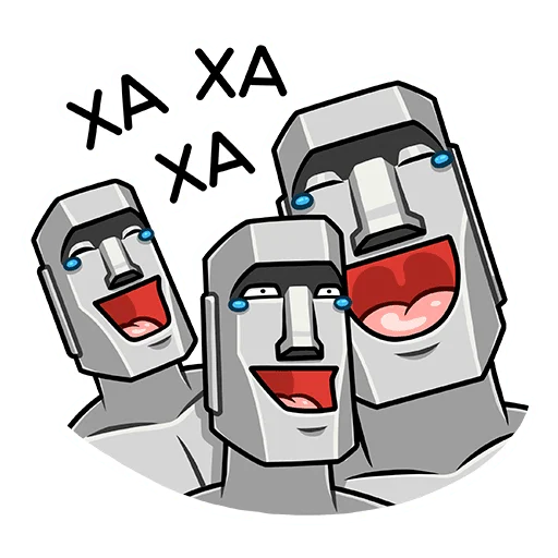 Sticker from the "Моаи Стоун" sticker pack