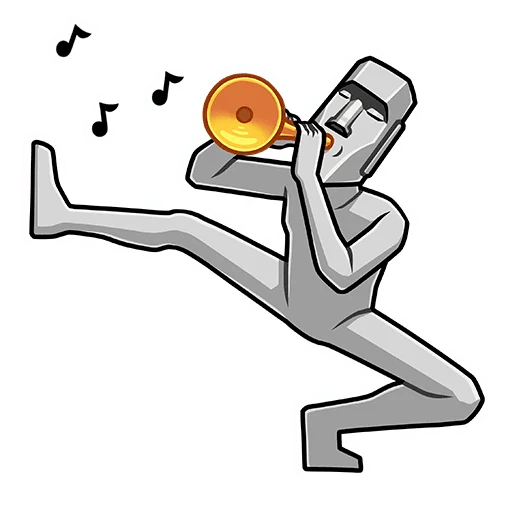 Sticker from the "Моаи Стоун" sticker pack