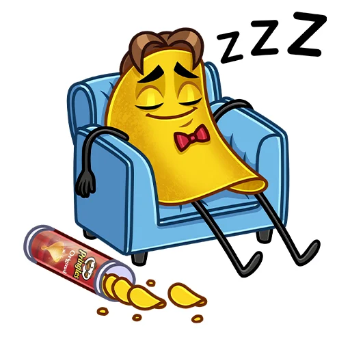 Sticker from the "Мистер Чипс" sticker pack