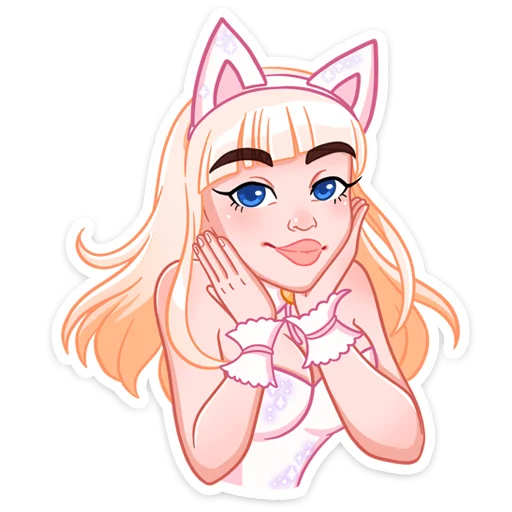 Sticker from the "Кошечка Каталина" sticker pack