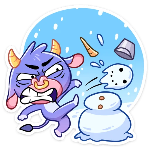 Sticker from the "Бычок Билли" sticker pack