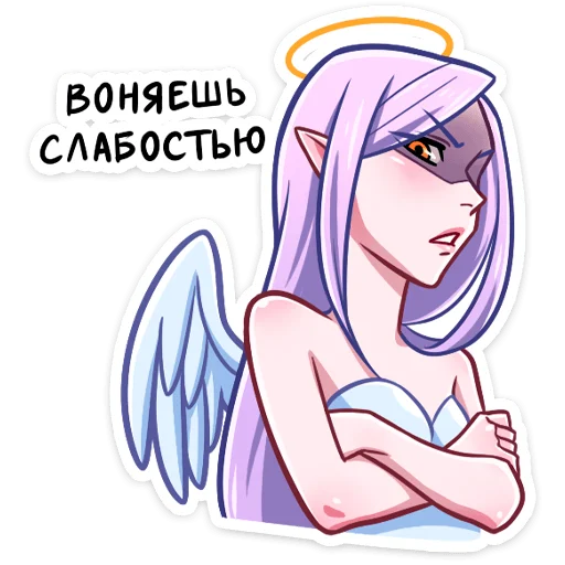 Sticker from the "Ангелица Вайолет" sticker pack