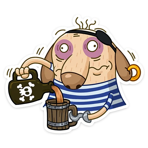 Sticker from the "Пират Дигги" sticker pack