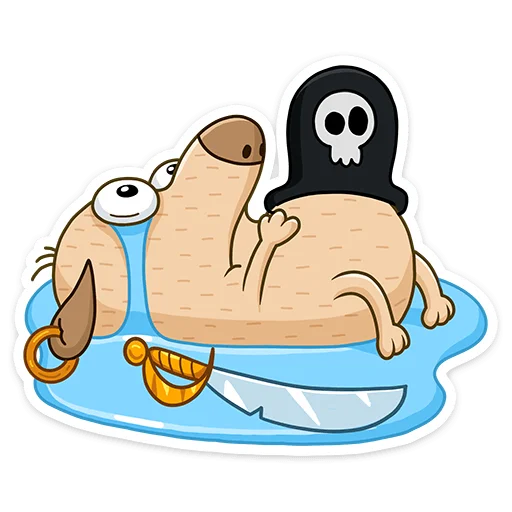 Sticker from the "Пират Дигги" sticker pack