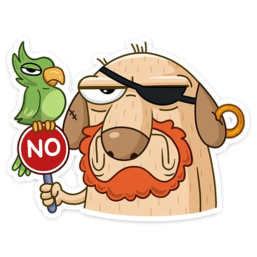 Sticker from the "Пират Дигги" sticker pack