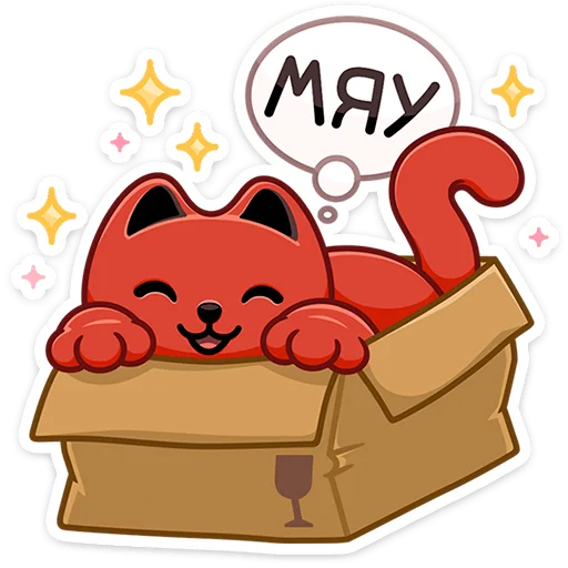 Sticker from the "Котик Дзынь" sticker pack