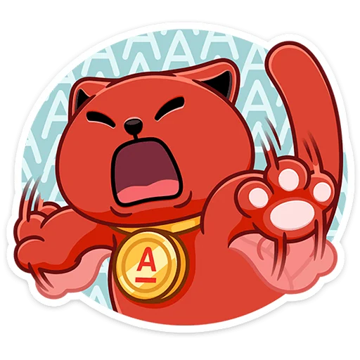 Sticker from the "Котик Дзынь" sticker pack