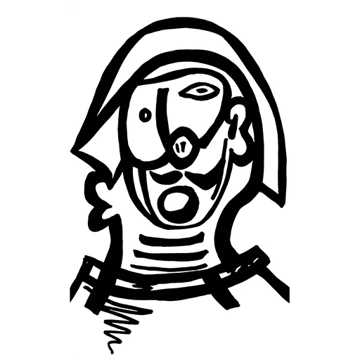 Sticker from the "ЧБ / BW" sticker pack