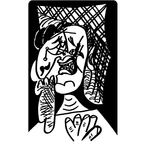 Sticker from the "ЧБ / BW" sticker pack