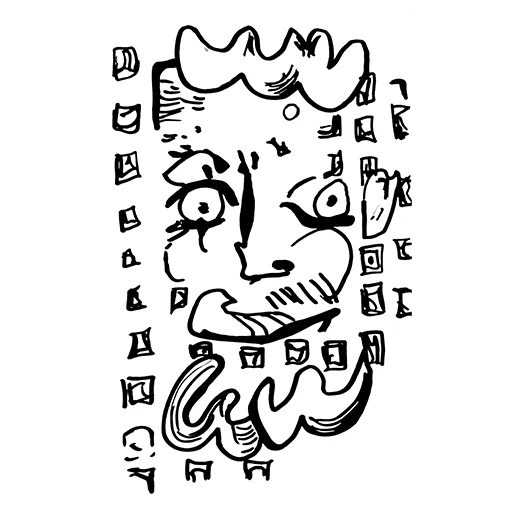 Sticker from the "ЧБ / BW" sticker pack