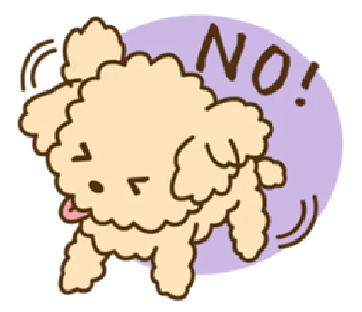 Sticker from the "happy poodle" sticker pack