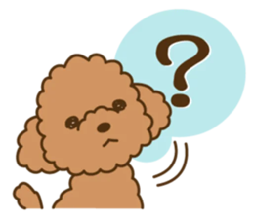 Sticker from the "happy poodle" sticker pack