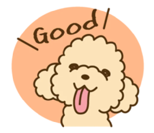 Sticker from the "happy poodle" sticker pack