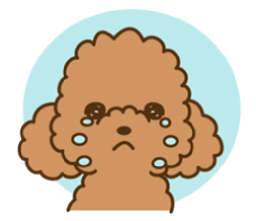 Sticker from the "happy poodle" sticker pack