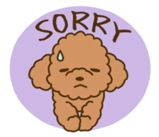 Sticker from the "happy poodle" sticker pack