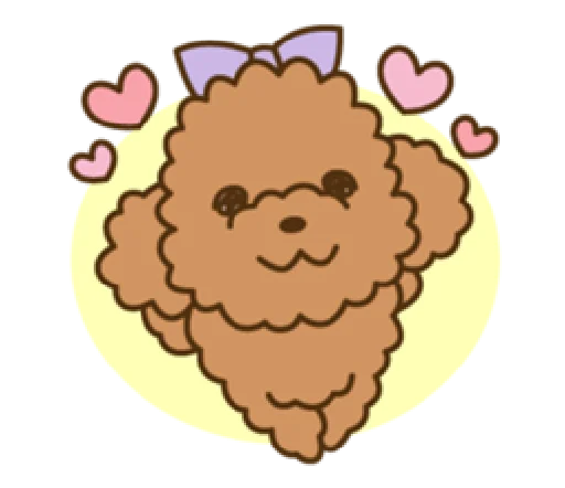 Sticker happy poodle