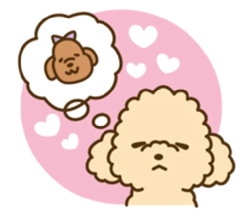 Sticker from the "happy poodle" sticker pack