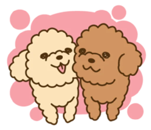 Sticker from the "happy poodle" sticker pack