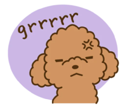 Sticker from the "happy poodle" sticker pack