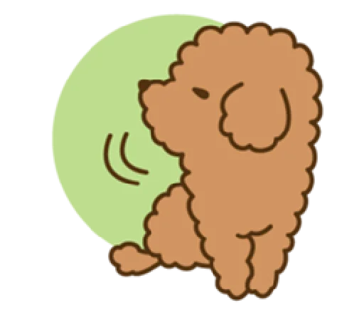 Sticker from the "happy poodle" sticker pack