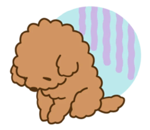 Sticker from the "happy poodle" sticker pack