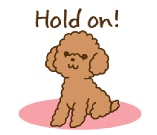 Sticker from the "happy poodle" sticker pack