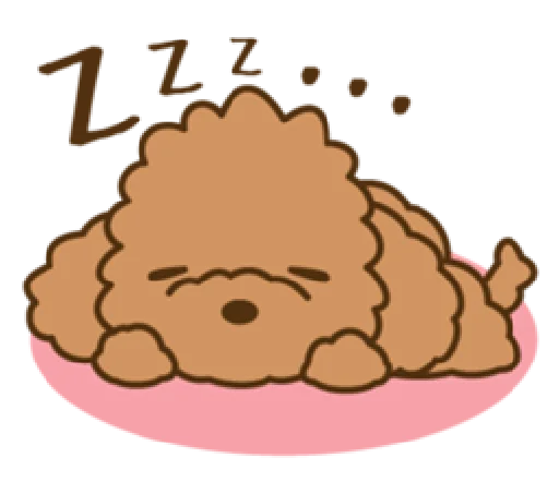 Sticker from the "happy poodle" sticker pack