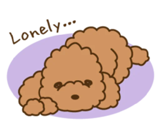 Sticker from the "happy poodle" sticker pack