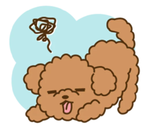 Sticker from the "happy poodle" sticker pack