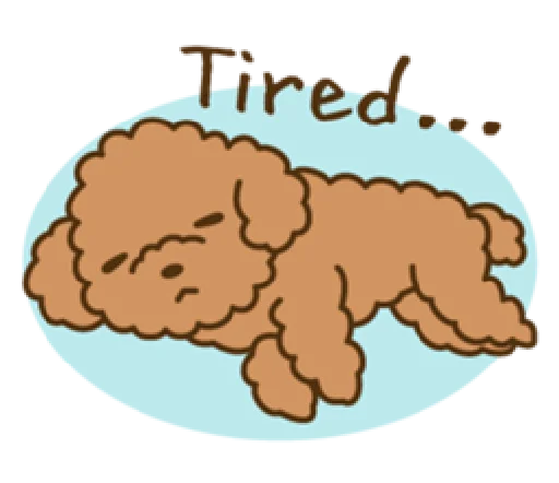 Sticker from the "happy poodle" sticker pack