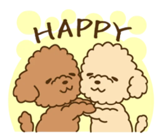 Стикер из набора "happy poodle"