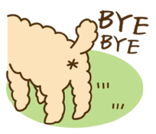 Sticker from the "happy poodle" sticker pack