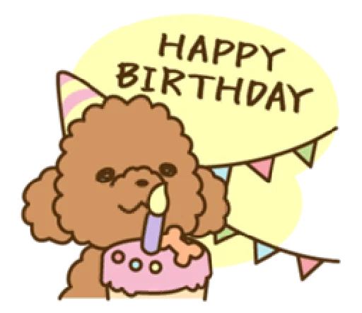 Sticker from the "happy poodle" sticker pack