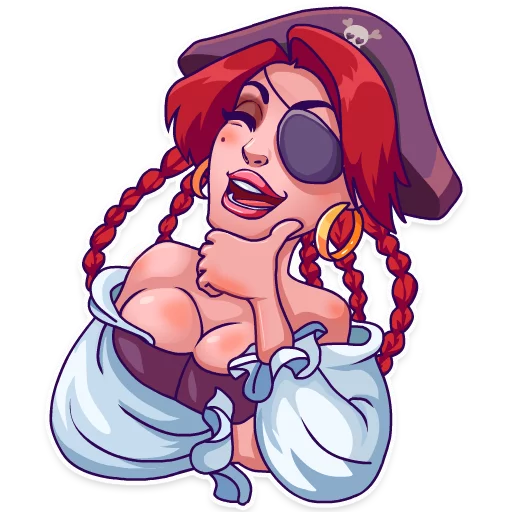 Sticker from the "Rica the Pirate" sticker pack