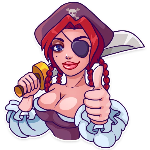 Sticker from the "Rica the Pirate" sticker pack