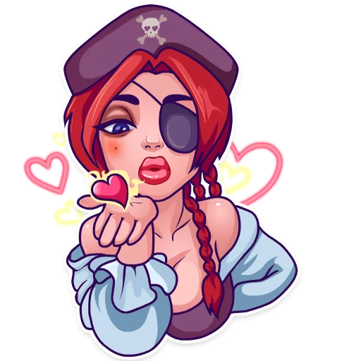 Sticker from the "Rica the Pirate" sticker pack