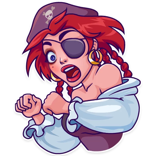 Sticker from the "Rica the Pirate" sticker pack