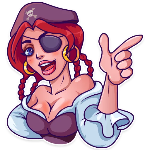 Sticker from the "Rica the Pirate" sticker pack