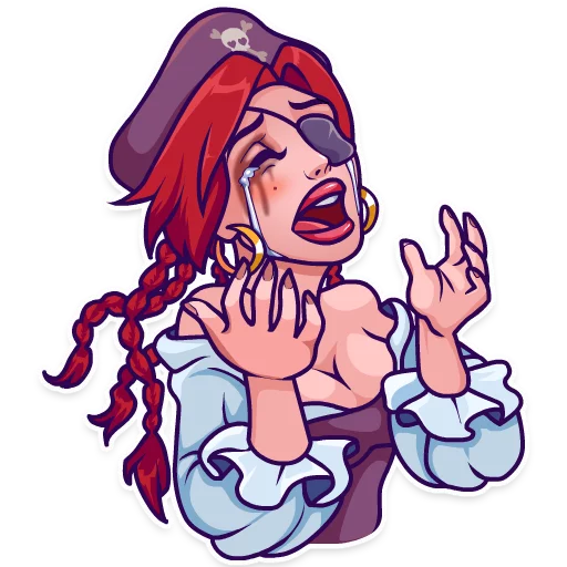 Sticker from the "Rica the Pirate" sticker pack