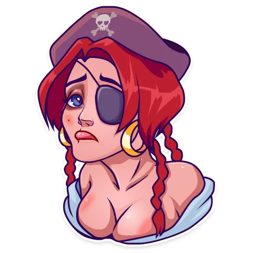 Sticker from the "Rica the Pirate" sticker pack