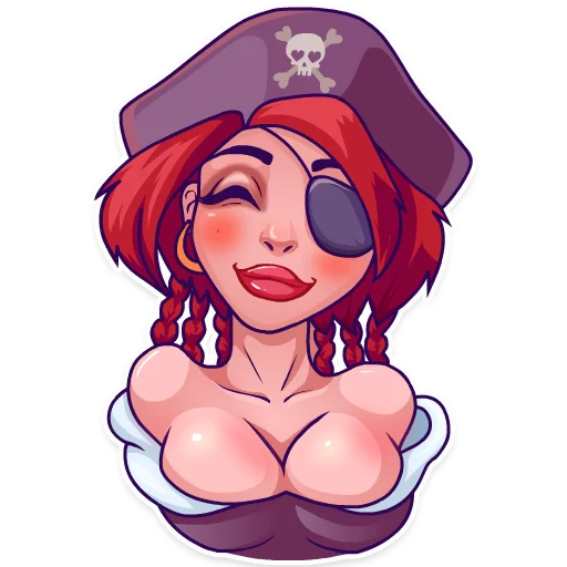 Sticker from the "Rica the Pirate" sticker pack